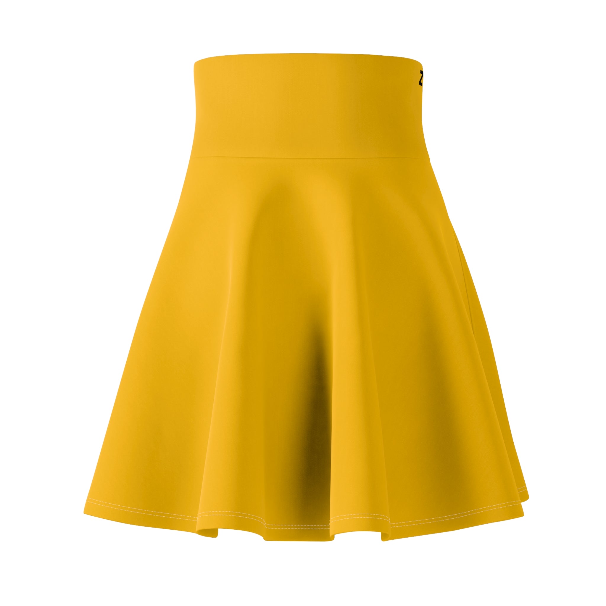 ZYVEK GoldenFlow Skater Skirt – Minimal Elegant Streetwear