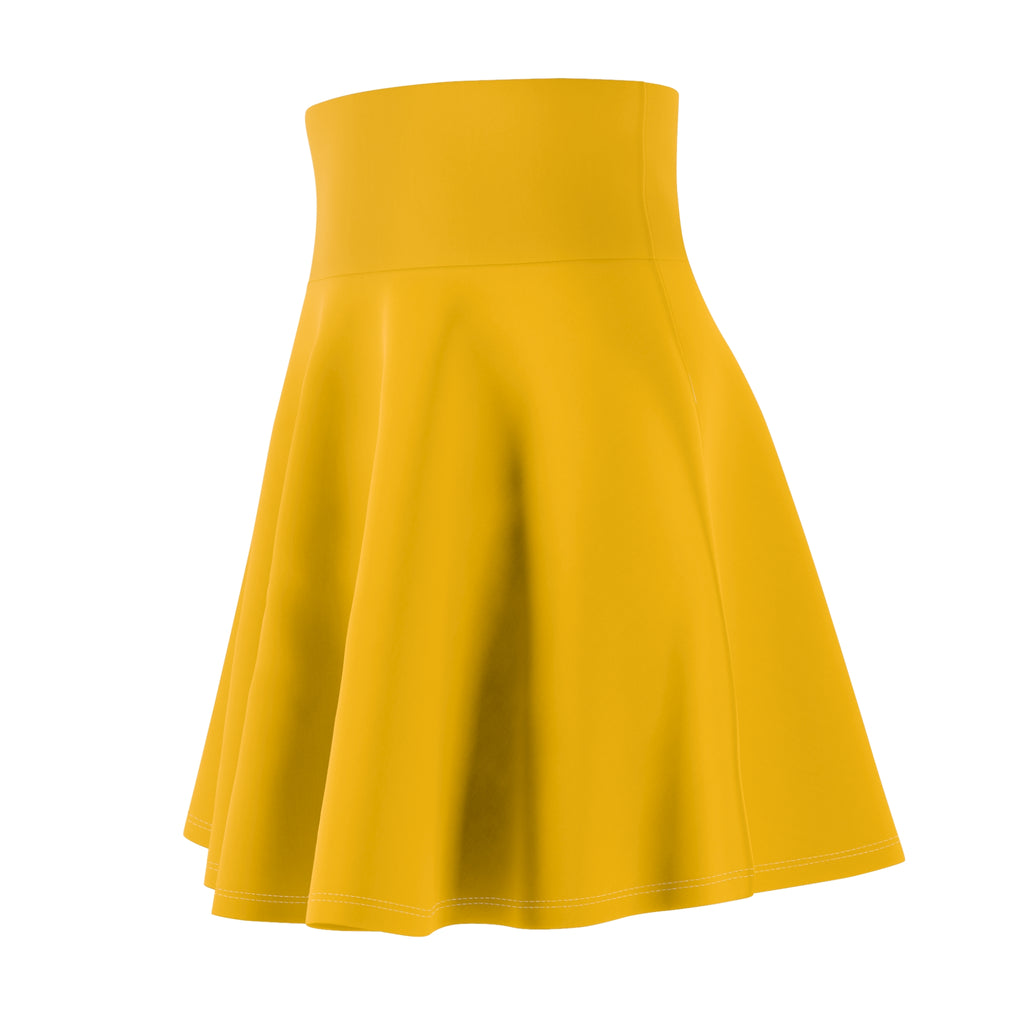 ZYVEK GoldenFlow Skater Skirt – Minimal Elegant Streetwear