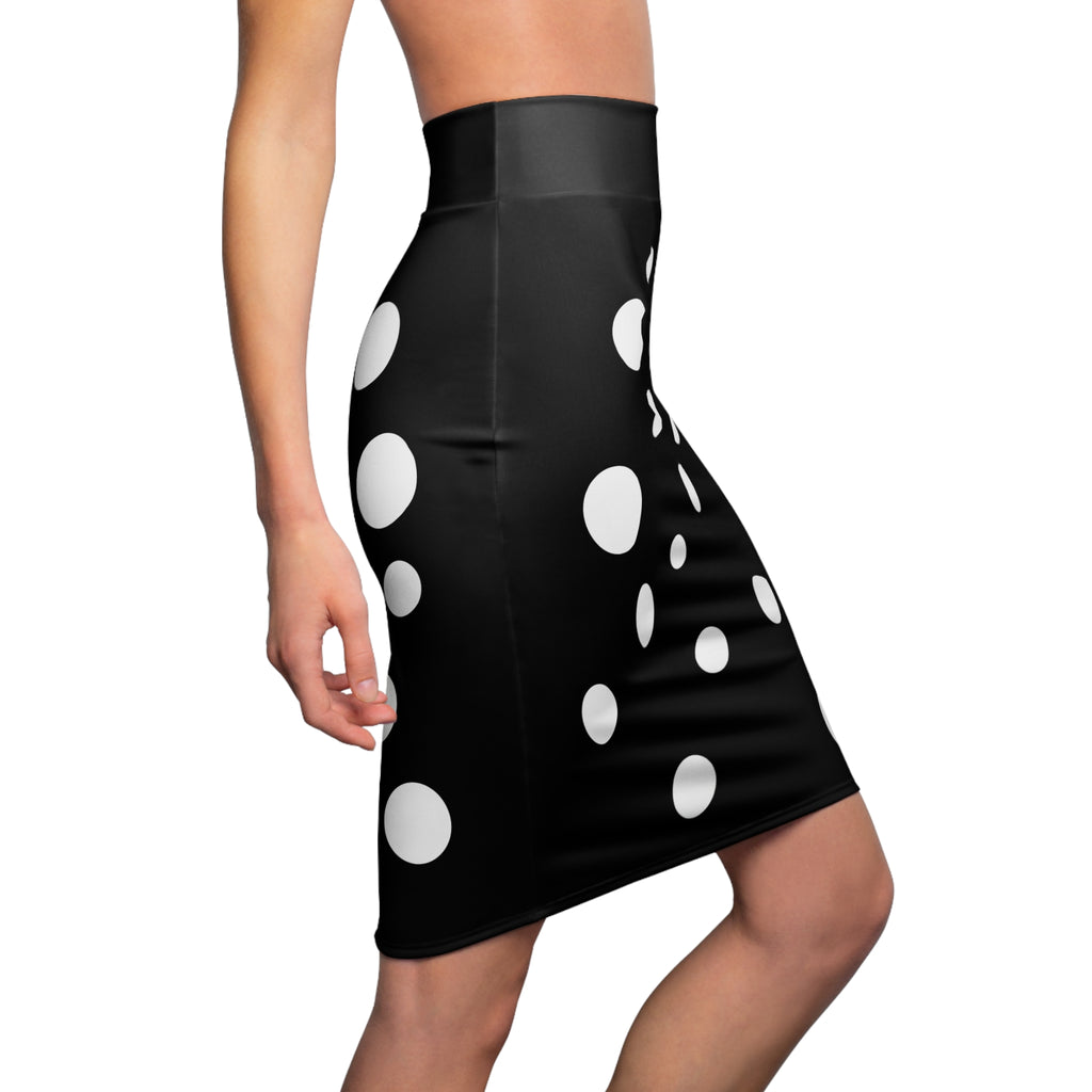 ZYVEK PolkaDot Pencil Skirt – Minimalist Retro Streetwear