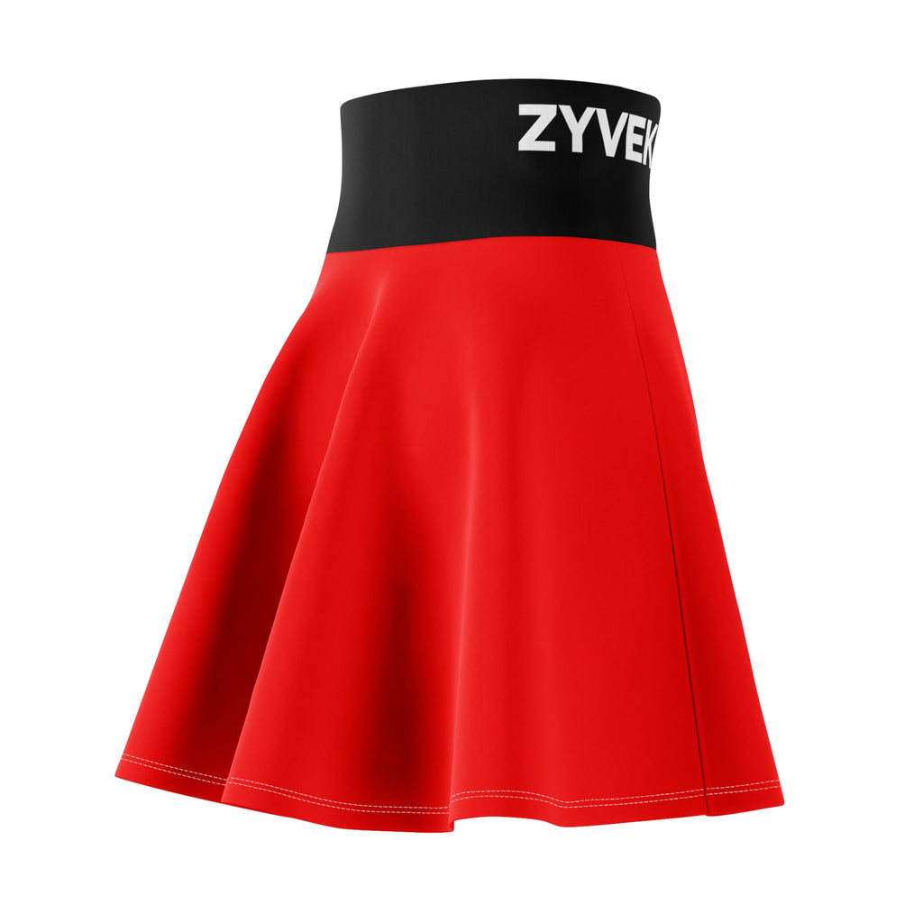 ZYVEK Crimson Flow Skater Skirt