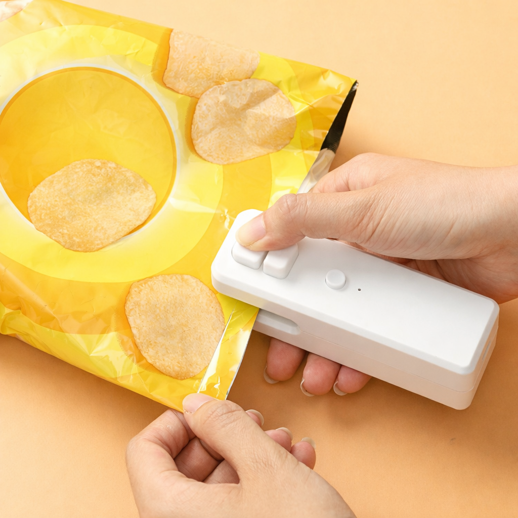 Mini Machine à Sceller Portable – Ferme Sachets & Aliments Facilement | Rechargeable USB