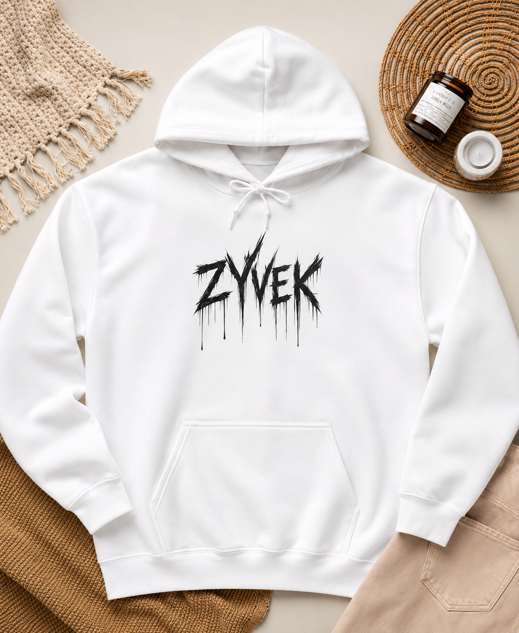 Zyvek Graffiti Logo Hoodie — Streetwear Logo Pullover