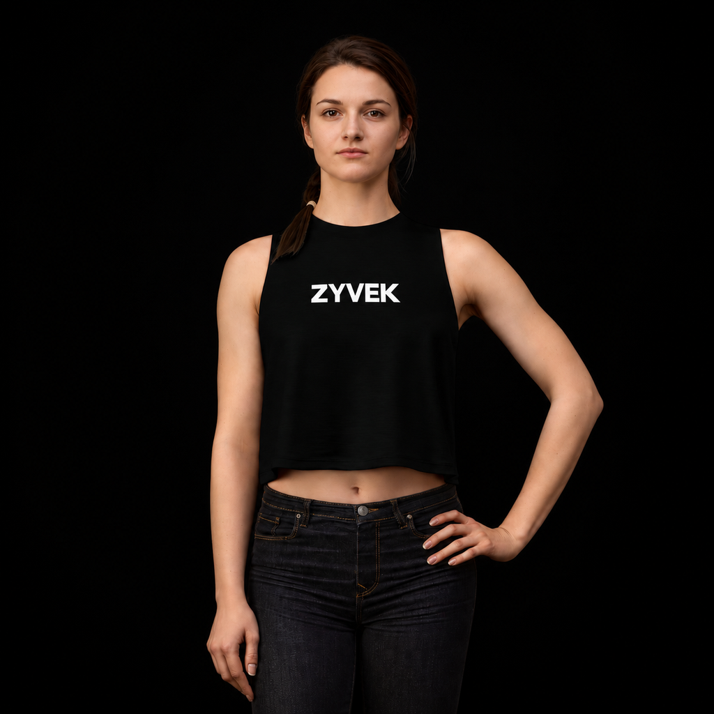 ZYVEK Essential Crop Tank – Modern Minimalist Streetwear Top