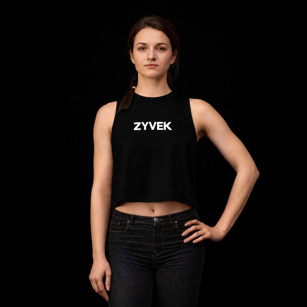 ZYVEK Essential Crop Tank – Modern Minimalist Streetwear Top