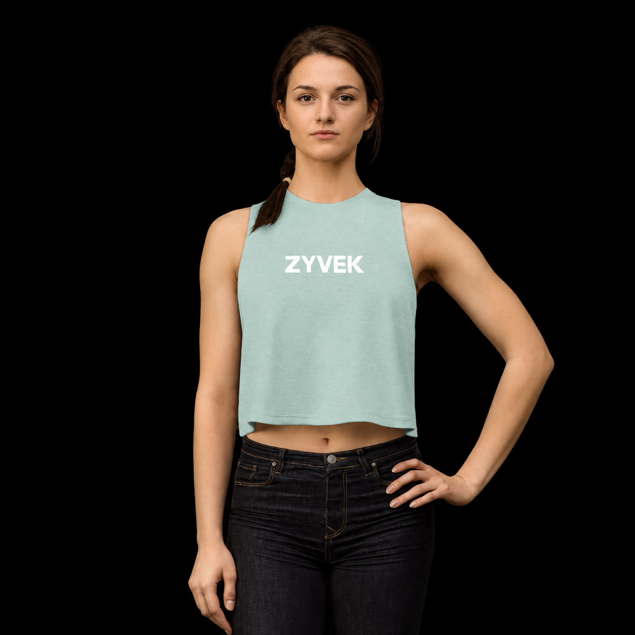 ZYVEK Essential Crop Tank – Modern Minimalist Streetwear Top