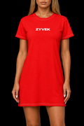 ZYVEK Scarlet Tee Dress – Minimalist Casual Streetwear Dress