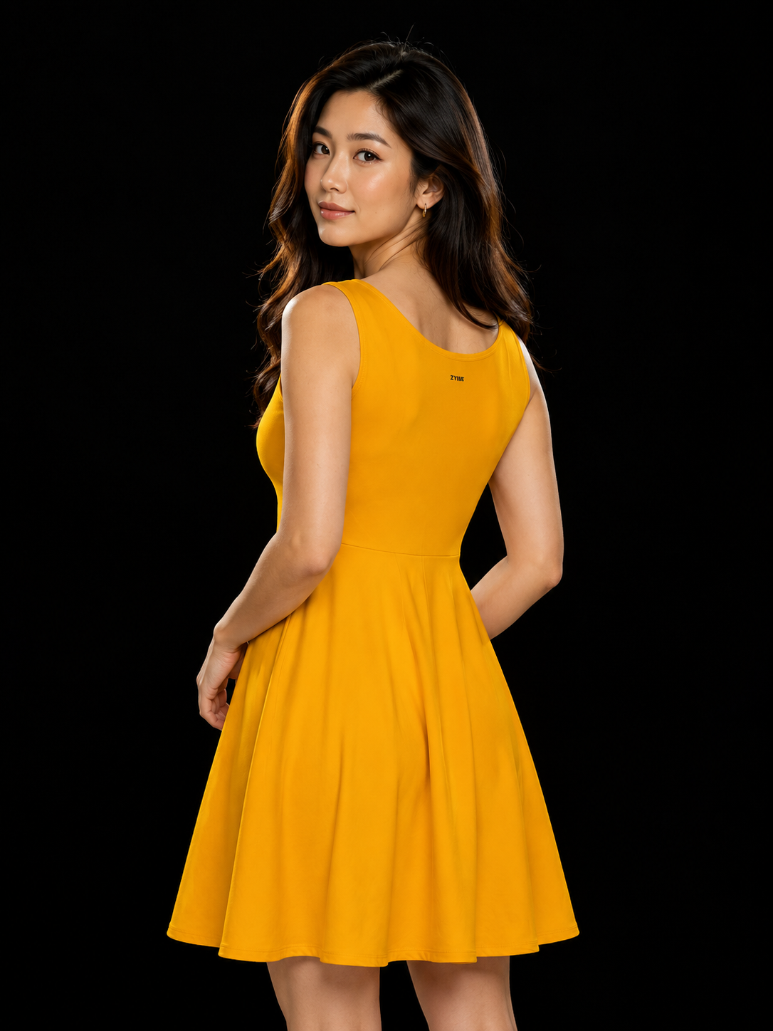 ZYVEK SunGlow Dress – Elegant Sleeveless Yellow Dress