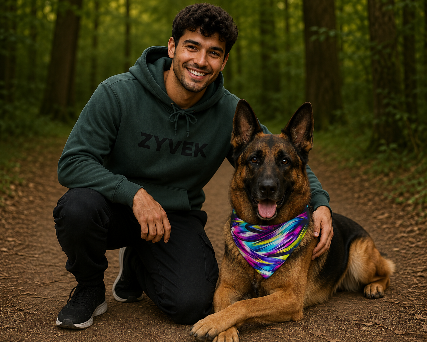 ColorWave Dog Bandana Collar – Vibrant Stylish Pet Accessory