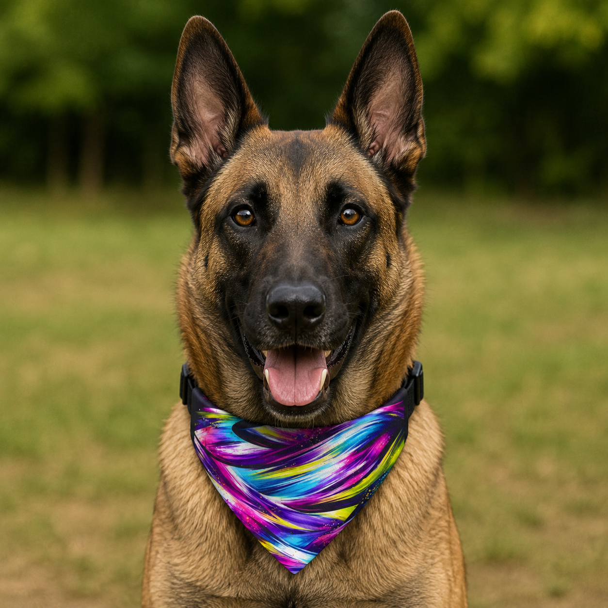 ColorWave Dog Bandana Collar – Vibrant Stylish Pet Accessory