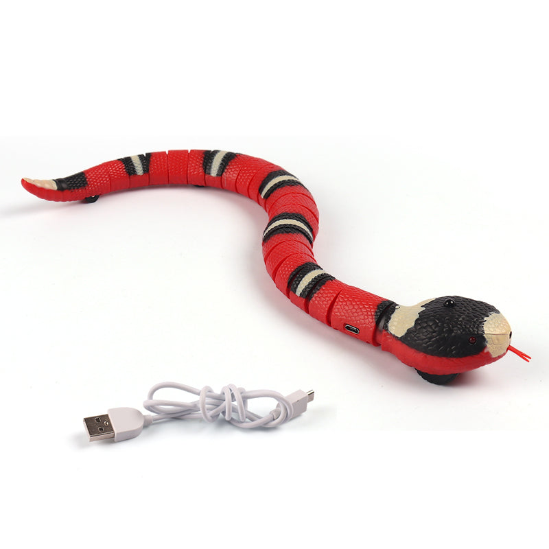 Smart Sensing Interactive Snake Toy for Cats – USB Rechargeable Automatic Pet Toy.  remote control